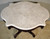 SOLD Antique End Table, Antique Victorian Early Marble Top Shapely Parlor Stand