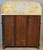 SOLD Antique Commode, Antique Victorian Burl Walnut Marble Top Washstand