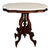 SOLD Antique End Table, Antique Victorian Marble Top Turtle Top Parlor Stand