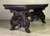 SOLD Heavily Carved Continental Mahogany Trestle Table