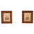 SOLD Antique Pair of Victorian Oak Carved Gilded Picture Frames
