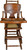 Antique High Chair, Victorian Stroller Oak Pressback Child's Chair #21238