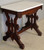 SOLD Antique Parlor Table, Victorian Marble Top Carved Stand