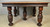 SOLD Antique Dining Room Table, Victorian Oak Fancy Carved Square Oak Table
