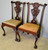 SOLD Antique Victorian Side Chairs, Mahogany Carved Chippendale Pair of 2