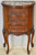 SOLD Antique Nightstand, Marble Top French Three Drawer Carved Stand