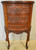 SOLD Antique Nightstand, Marble Top French Three Drawer Carved Stand