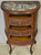 SOLD Antique Nightstand, Marble Top French Three Drawer Carved Stand