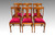 SOLD Antique Set of Six Tiger Sawn Claw Foot Dining Chairs