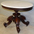 SOLD Antique Victorian Oval Heavily Carved Marble Top Parlor Stand by Brooks