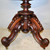 SOLD Antique Victorian Oval Heavily Carved Marble Top Parlor Stand by Brooks