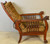 SOLD  Antique Oak Morris Chair, Barley Twist Claw Foot Reclining Chair