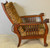 SOLD  Antique Oak Morris Chair, Barley Twist Claw Foot Reclining Chair
