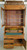 Antique Secretary Desk, Victorian Extra Large Cylinder Bookcase Desk #21375