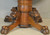 SOLD Antique Round Oak Lion Head Dining Room Table with One Leaf
