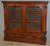 SOLD Antique Walnut Bookcase, Victorian Burl Walnut Double Door Bookcase