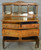 SOLD Antique Oak Sideboard, Curio Server Cabinet – Unique