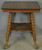SOLD Antique Parlor Table, Victorian Oak Large Glass Ball Claw Foot Stand