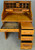 SOLD Antique Oak Ladies Raised Panel Roll Top Desk