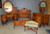 SOLD Antique Bedroom Set, French Flame Mahogany Carved 6 Piece Bedroom Suite