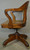 SOLD Antique Desk Chair, Mahogany Lawyers Swivel Tilt Bankers Office Chair