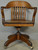 SOLD Antique Desk Chair, Mahogany Lawyers Swivel Tilt Bankers Office Chair