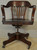 SOLD Antique Office Chair - Mahogany Swivel Tilt Lawyers/Bankers Chair