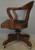 SOLD Antique Office Chair, Barrel Back Bankers/Lawyers Swivel Tilt Desk Chair