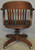 SOLD Antique Office Chair, Barrel Back Bankers/Lawyers Swivel Tilt Desk Chair