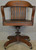 SOLD Antique Office Chair, Barrel Back Bankers/Lawyers Swivel Tilt Desk Chair
