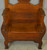 SOLD Antique Hall Tree, Victorian Carved Bevel Glass Mirror Oak Storage Bench