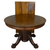 SOLD Antique Dining Table, Round Oak Claw Foot Dining Room Table with 3 Leaves