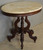 SOLD Antique Parlor Table, Oval Carved Marble Top Parlor Stand