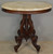 SOLD Antique Parlor Table, Oval Carved Marble Top Parlor Stand