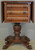 SOLD Antique Sewing Table, Mahogany Federal Empire Carved Worktable