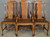 SOLD Antique Oak Dining Chairs, 6 Queen Anne Oak Dining Chairs – Unusual