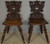 SOLD Antique Desk Chairs, Pair of Oak Ladies Vanity Chairs