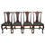 SOLD Antique Set of 4 Chippendale Ball and Claw Dining Chairs
