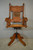 SOLD Antique Office Chair, Victorian Oak Press Back Swivel Tilt Office Chair