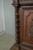 SOLD Antique China Closet, Oak Carved Bookcase or Cupboard