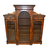 SOLD Antique Bookcase, Victorian Burl Walnut Breakfront Bookcase