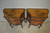 SOLD Antique Burl Walnut French Inlaid Nightstands - Pair