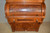 SOLD Antique Cylinder Victorian Burl Walnut Bookcase Desk