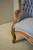 SOLD Antique Sofa, Victorian Finger Carved Couch, Blue Fabric