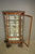 SOLD Antique China Closet, Oak with Serpentine Glass