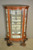 SOLD Antique China Closet, Oak with Serpentine Glass