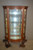 SOLD Antique China Closet, Oak with Serpentine Glass