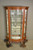 SOLD Antique China Closet, Oak with Serpentine Glass