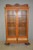 SOLD Antique Bookcase, Oak Bookshelf with Two Glass Doors
