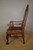 SOLD Antique Heavily Carved Oak Chairs - Unusual Leather